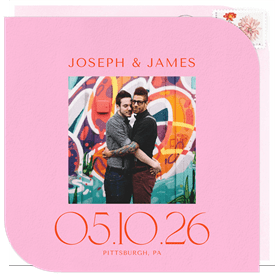 'Bright and Bold' Wedding Save the Date