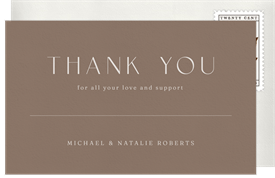 'Bold and Modern' Wedding Thank You Note