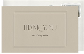 'Classic Letterpress Frame' Wedding Thank You Note