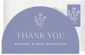 'Arching Type' Wedding Thank You Note