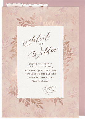 'Botanical Textures' Wedding Invitation