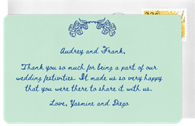 'Whimsical Frame' Wedding Thank You Note