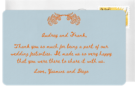 'Whimsical Frame' Wedding Thank You Note