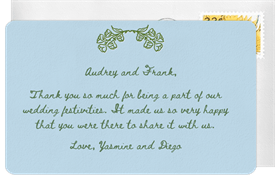 'Whimsical Frame' Wedding Thank You Note