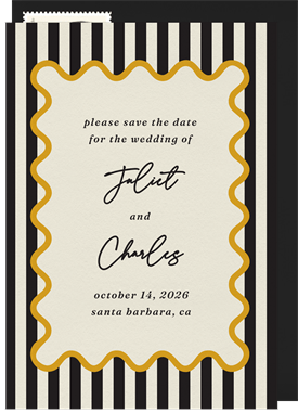 'Stripes and Scallops' Wedding Save the Date