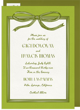 'Retro Ribbon' Wedding Invitation