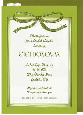 'Retro Ribbon' Bridal Shower Invitation