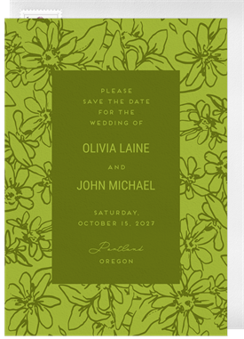 'Modern Daisies' Wedding Save the Date