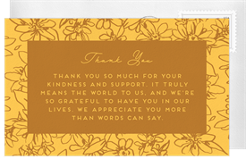 'Modern Daisies' Wedding Thank You Note