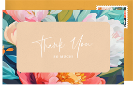 'Vibrant Floral Arch' Adult Birthday Thank You Note