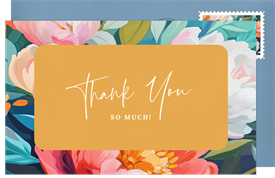 'Vibrant Floral Arch' Adult Birthday Thank You Note