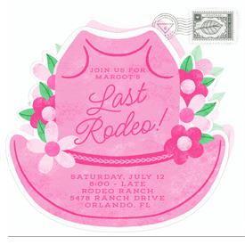 'Rootinest Tootinest' Bachelorette Party Invitation