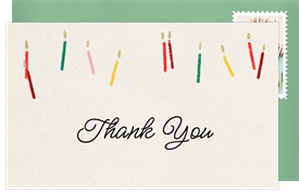 'Loaded Layer Cake' Adult Birthday Thank You Note