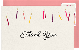 'Loaded Layer Cake' Adult Birthday Thank You Note