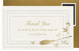 'Flying Keys' Kids Birthday Thank You Note