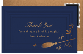 'Flying Keys' Kids Birthday Thank You Note