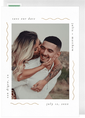 'Delicate Waves' Wedding Save the Date