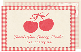 'Cherry Sweet' Sweet 16 Thank You Note
