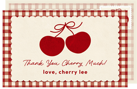 'Cherry Sweet' Sweet 16 Thank You Note