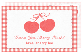 'Cherry Sweet' Sweet 16 Thank You Note