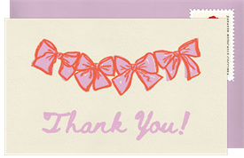 'Ribboned Cake' Kids Birthday Thank You Note