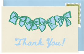 'Ribboned Cake' Kids Birthday Thank You Note