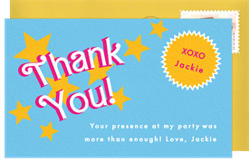 'Beloved Doll' Kids Birthday Thank You Note