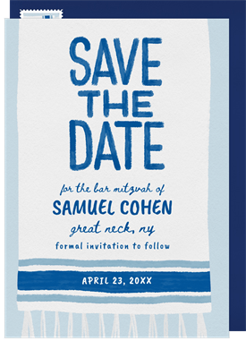 'Fringed Tallit' Bar Mitzvah Save the Date