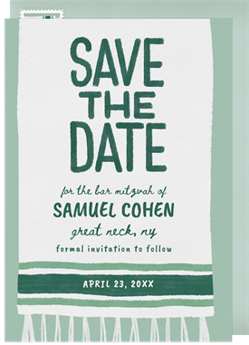 'Fringed Tallit' Bar Mitzvah Save the Date