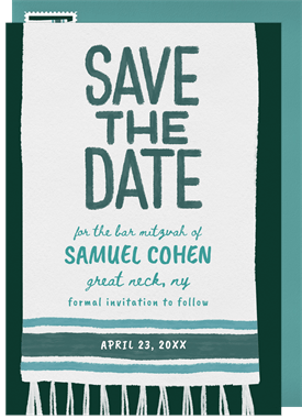 'Fringed Tallit' Bar Mitzvah Save the Date