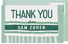 'Fringed Tallit' Bar Mitzvah Thank You Note