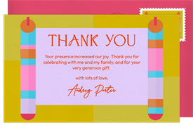 'Bold Torah' Bat Mitzvah Thank You Note