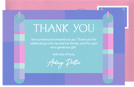 'Bold Torah' Bat Mitzvah Thank You Note