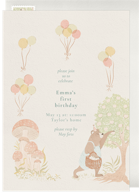 'Festive Forest' Kids Birthday Invitation