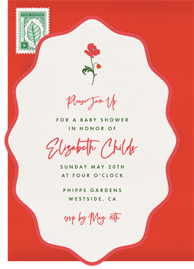 'Perfect Poppy' Baby Shower Invitation