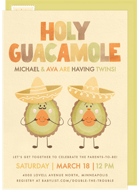 'Holy Guacamole' Baby Shower Invitation