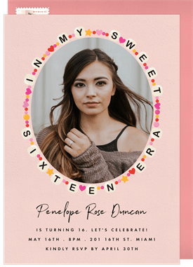 'Sweet Sixteen Era' Sweet 16 Invitation