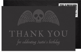 'RIP Youth' Adult Birthday Thank You Note