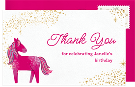 'Pony Magic' Kids Birthday Thank You Note