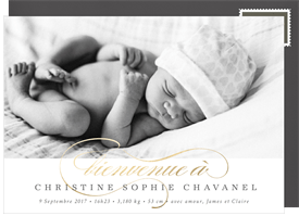 'Golden Introduction' Birth Announcement