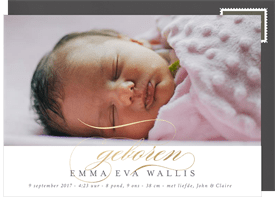 'Golden Introduction' Birth Announcement