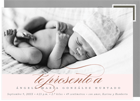 'Golden Introduction' Birth Announcement