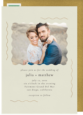 'Delicate Waves' Wedding Invitation