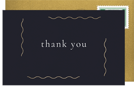 'Delicate Waves' Wedding Thank You Note