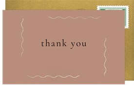 'Delicate Waves' Wedding Thank You Note