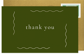 'Delicate Waves' Wedding Thank You Note