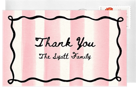 'Loopy Frame' Bat Mitzvah Thank You Note