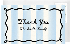 'Loopy Frame' Bat Mitzvah Thank You Note