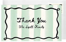 'Loopy Frame' Bat Mitzvah Thank You Note