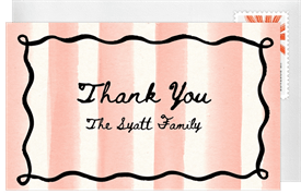 'Loopy Frame' Bat Mitzvah Thank You Note